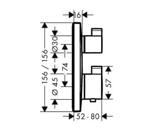 Смеситель для душа Hansgrohe Ecostat Square 15714700S белый